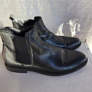 Men's Black Leather JF Chelsea Boots